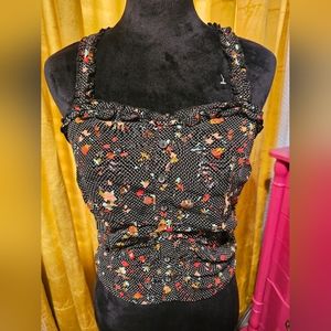 Free People floral halter top size L